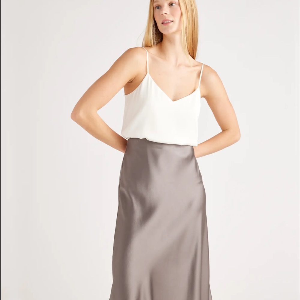Quince White Silk Camisole